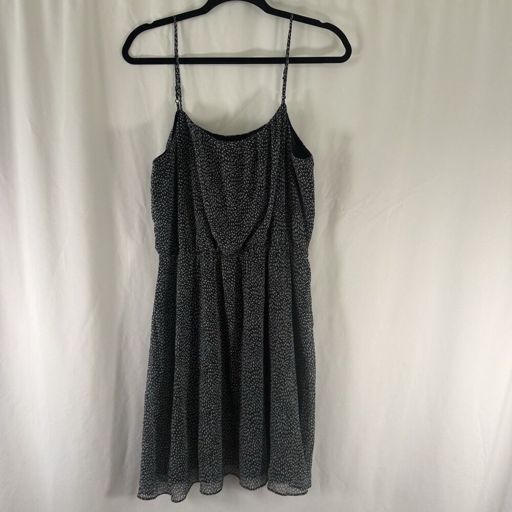 LOFT Dress Women's Large Petite Blue White Floral Pullover Lightweight